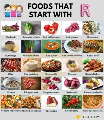 What is a food that starts with R, and why does it remind me of a rainbow?